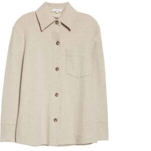 NWT Vince Oversize Cotton Blend Knit Shirt Jacket Shacket XL